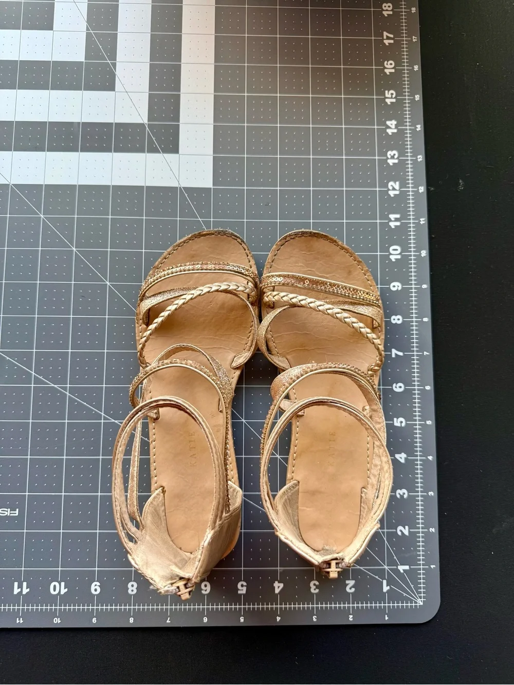 Kelly & Katie Beaded Strapped Sandals * Rose Gold * Girls Size 4